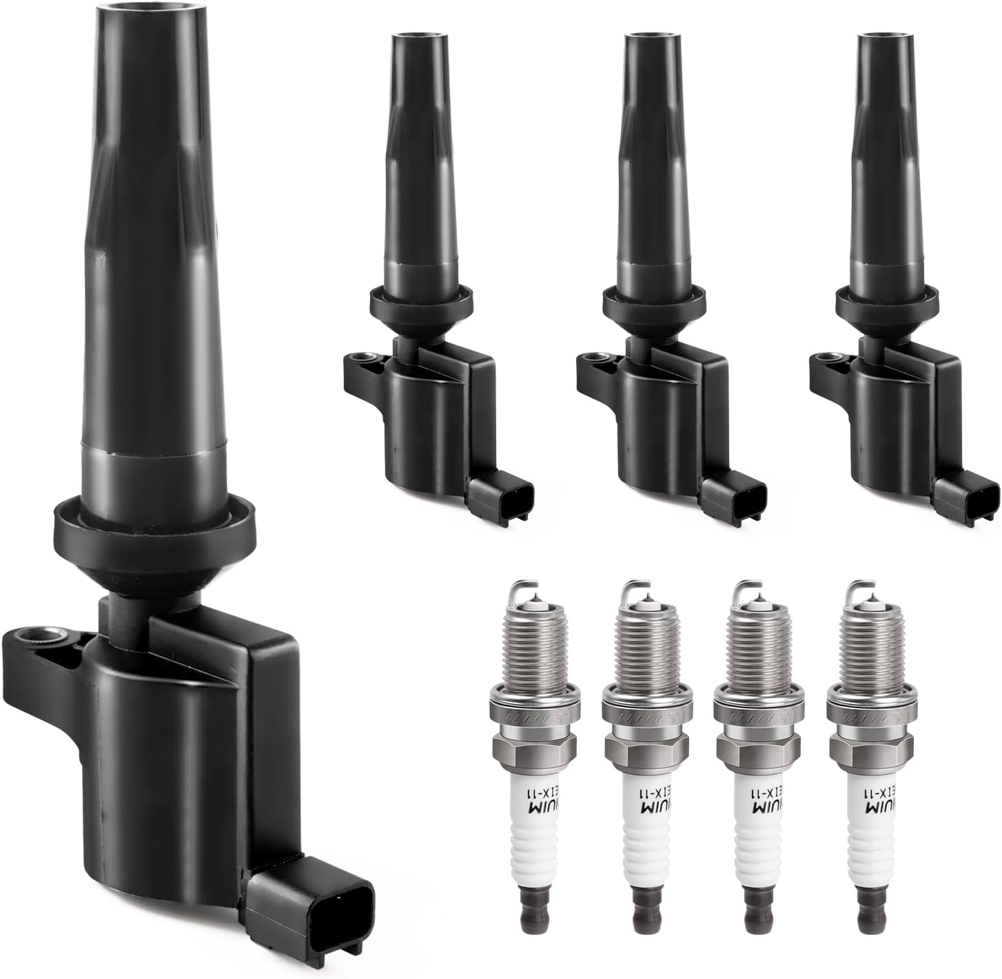 Ignition Coil Pack Spark Plugs Combo for Ford and Mazda Vehicles