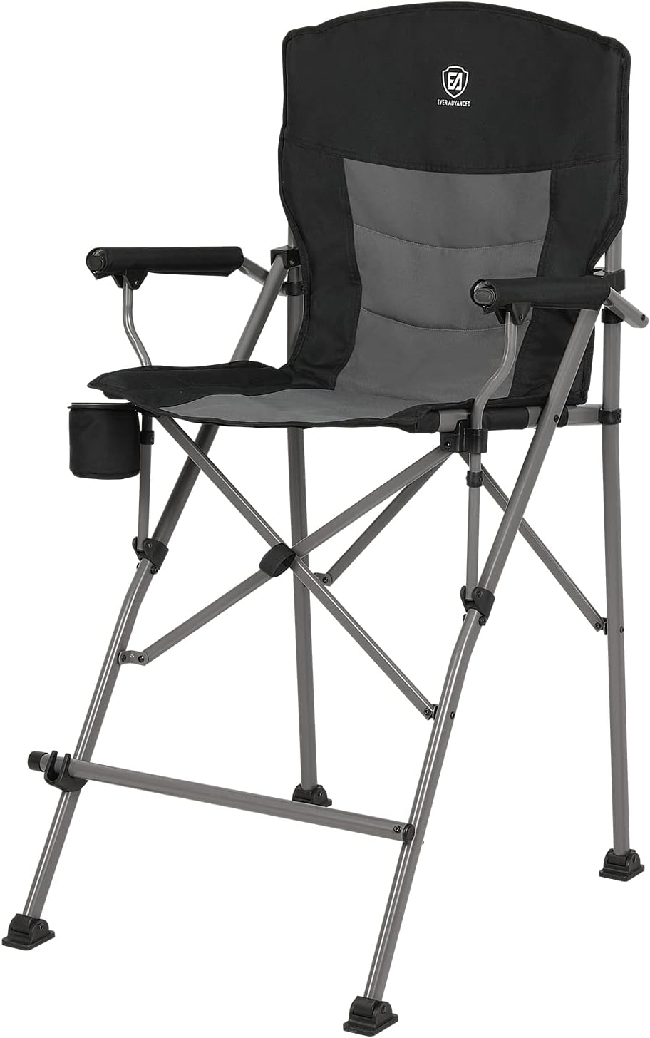 EVER ADVANCED Tall Directors Chair: Bar Height Folding Chair for Camping with Footrest