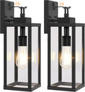 Motion Sensor Outdoor Wall Light 2-Pack - Dusk to Dawn Porch Sconce