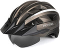 VICTGOAL Adjustable Bike Helmet with Goggles and LED Light
