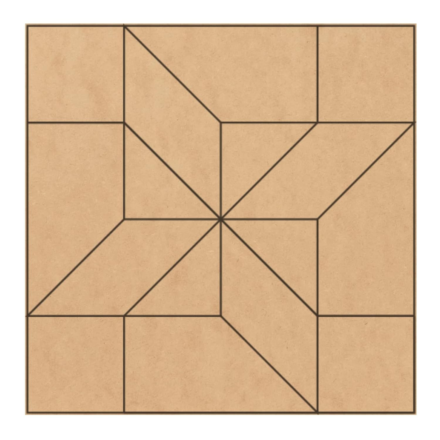 Large Unfinished Barn Quilt Square Wooden Sign for DIY Decor