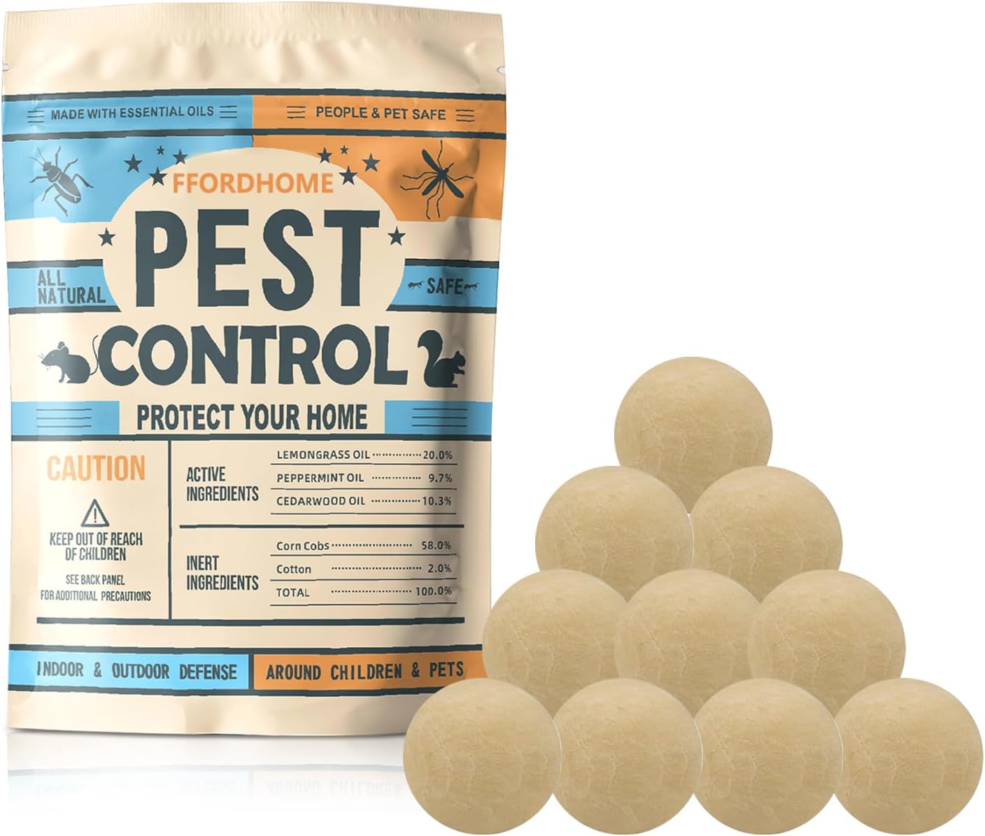 Peppermint Mouse Repellent, Rat Deterrent (10 Pack) - Rodent Repellent