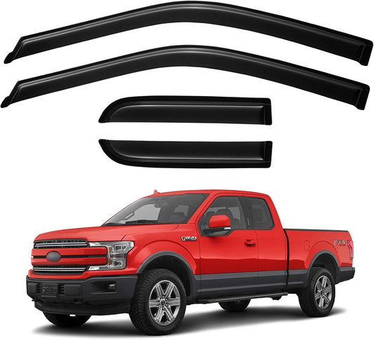 Window Visors Rain Guards for 2015-2024 Ford F150 SuperCab