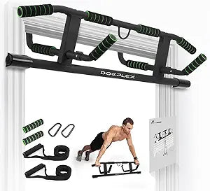 Doeplex Multi-Grip Pullup Bar with Smart Larger Hooks Technology