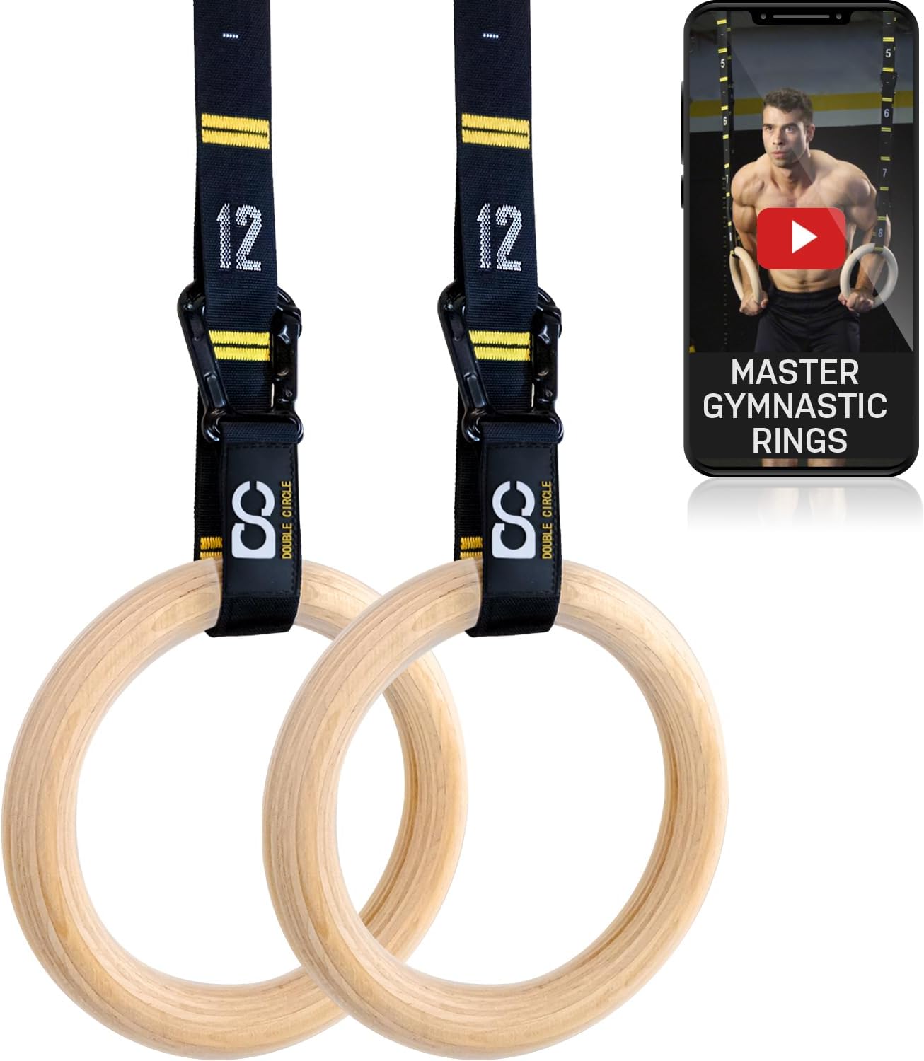 Double Circle Gymnastics Rings for Full Body Workouts Anywhere