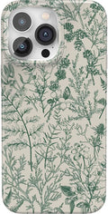 Casely iPhone 14 Pro Case Sage Garden - Slim Green Floral Case