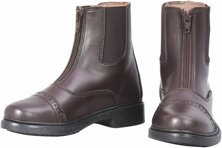 TuffRider Childrens Starter Front Zip Paddock Boots for Kids