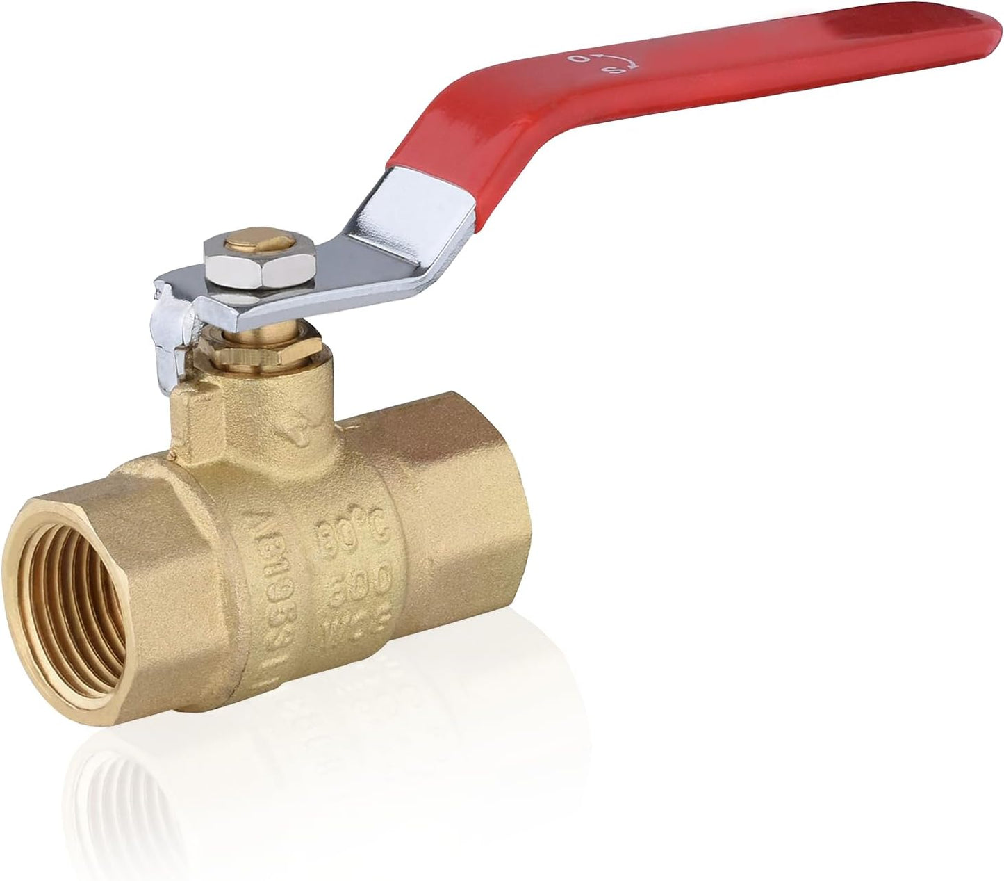 50-Pack 1/2 Inch FIP Threaded Ball Valve for Plumbing Needs