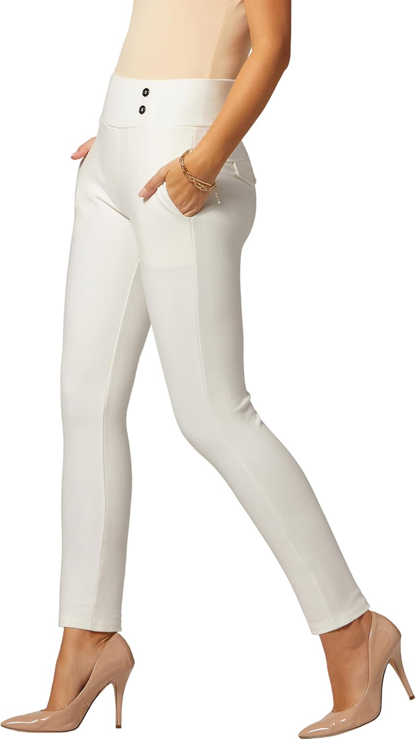 Conceited Stretch Slacks for Women - Tummy Control & Pockets