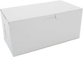SCT White One-Piece Non-Window Bakery Boxes 4 x 9 x 5 - Sturdy Takeout