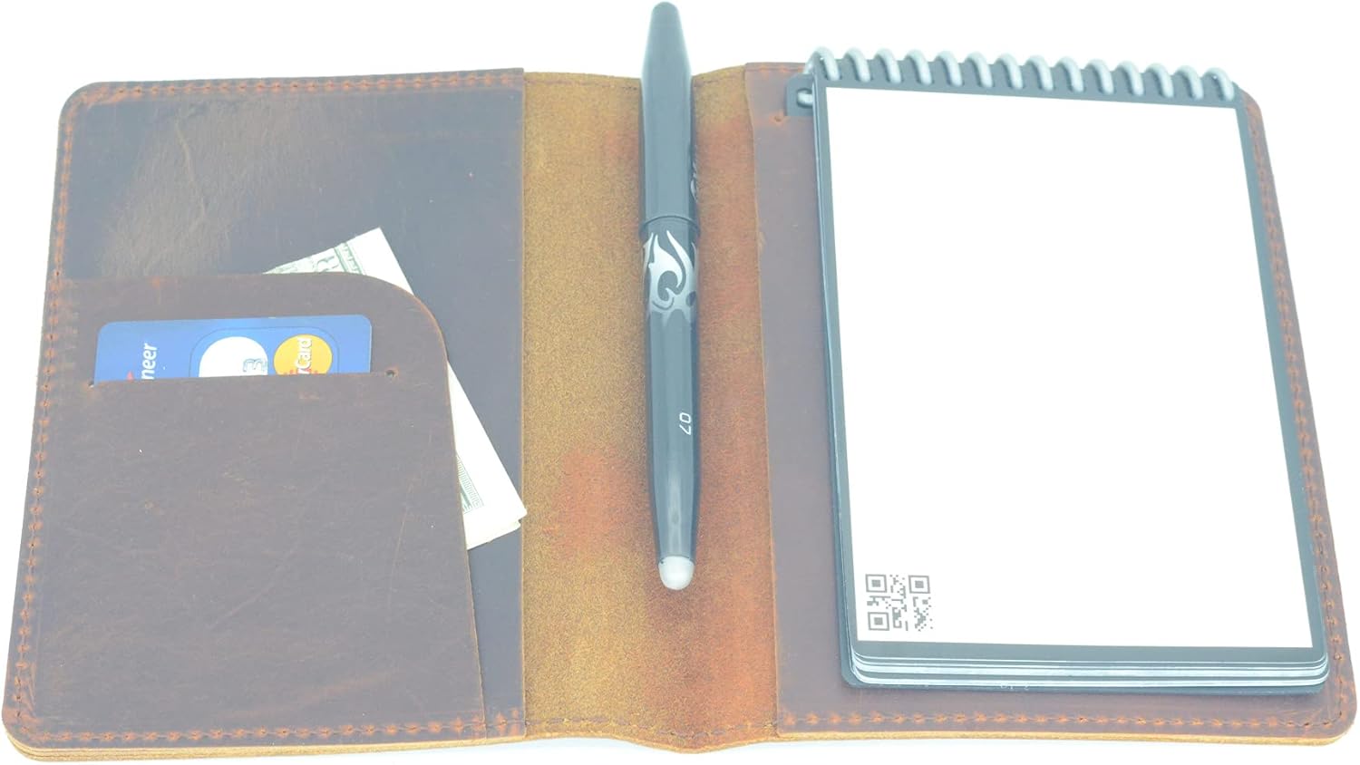 Distressed Leather Mini Notebook Cover - JJNUSA