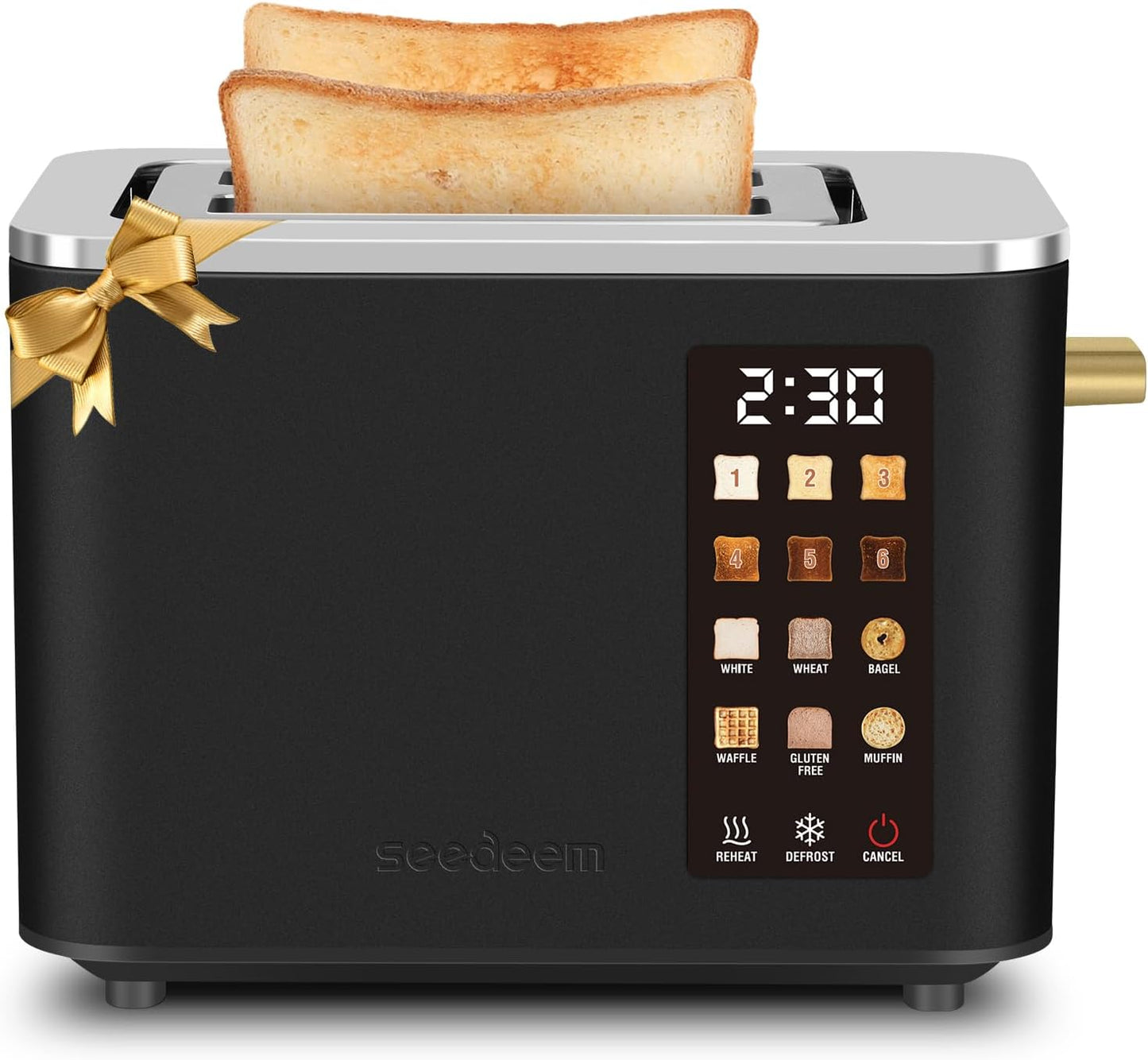 SEEDEEM Toaster 2 Slice with Touch Control and 6 Shade Settings