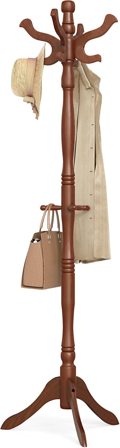 VASAGLE Coat Stand with 11 Hooks for Stylish Entryway Storage