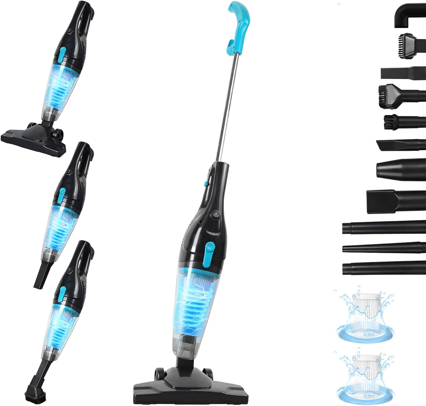 Intercleaner 15KPa Powerful Vacuum - 12-in-1 Lightweight Stick Vac