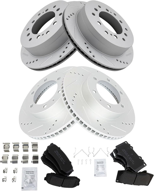 TRQ Performance Brake Pad & Rotor Kit for Toyota 4Runner & FJ Cruiser