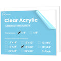 CALPALMY 16x20 in 1/4 in Clear Acrylic Sheet 2-Pack - Laser Ready