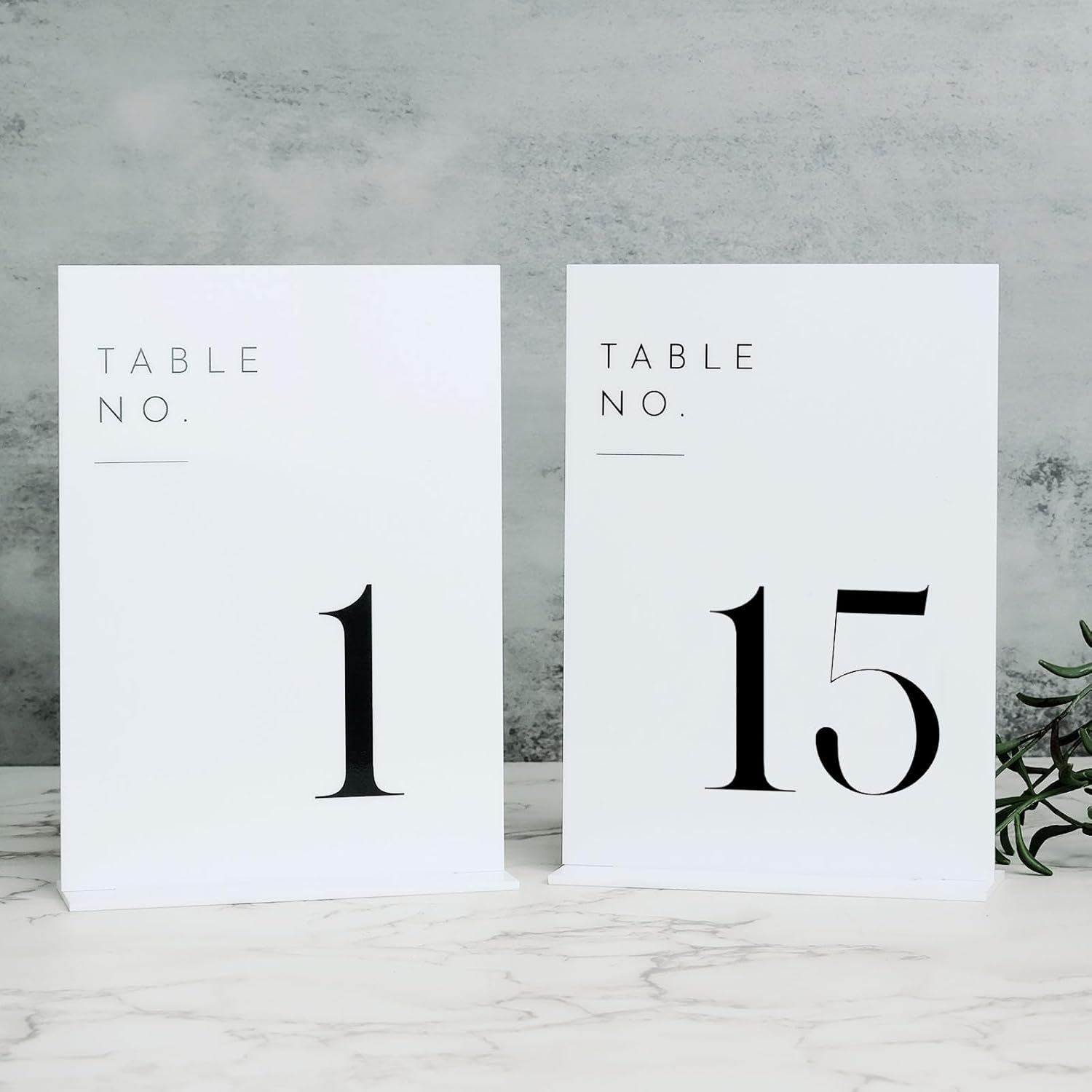 Elegant White Wedding Table Numbers 1-15 for Every Event