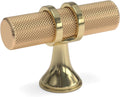 Knurled Gold Cabinet Knobs 30 Pack - Brushed Brass Finish