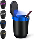 Car Ashtray with Lid Portable Smokeless Ashtray for Car - Compact LED