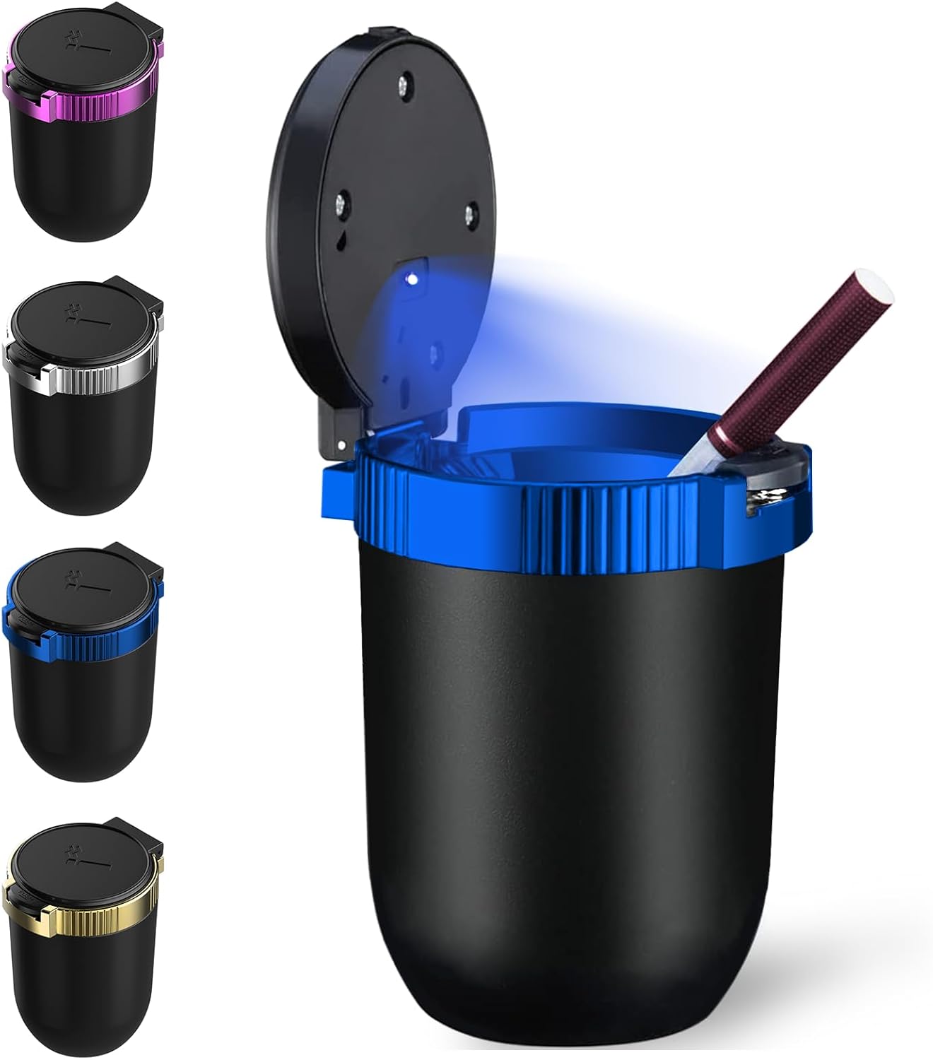Windproof Car Ashtray with LED Light