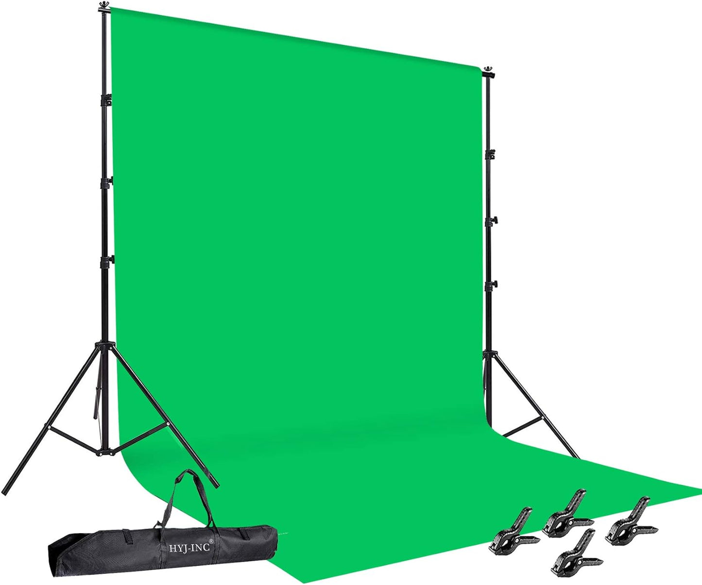 10 x 12ft Cotton Muslin Green Screen Backdrop with Stand Kit