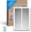 Fits 14x20 Duct Opening Steel Return Air Grille - Quiet, Durable Fit
