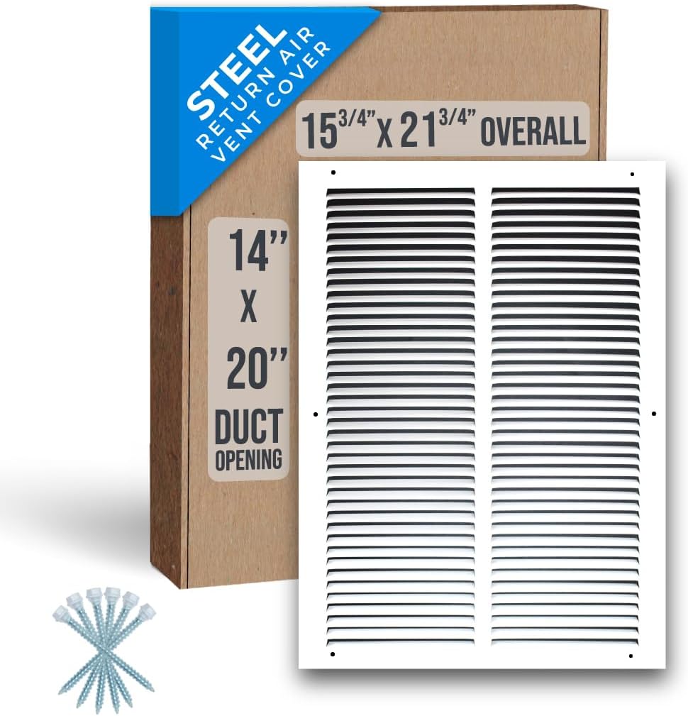 Fits 14x20 Duct Opening Steel Return Air Grille for HVAC