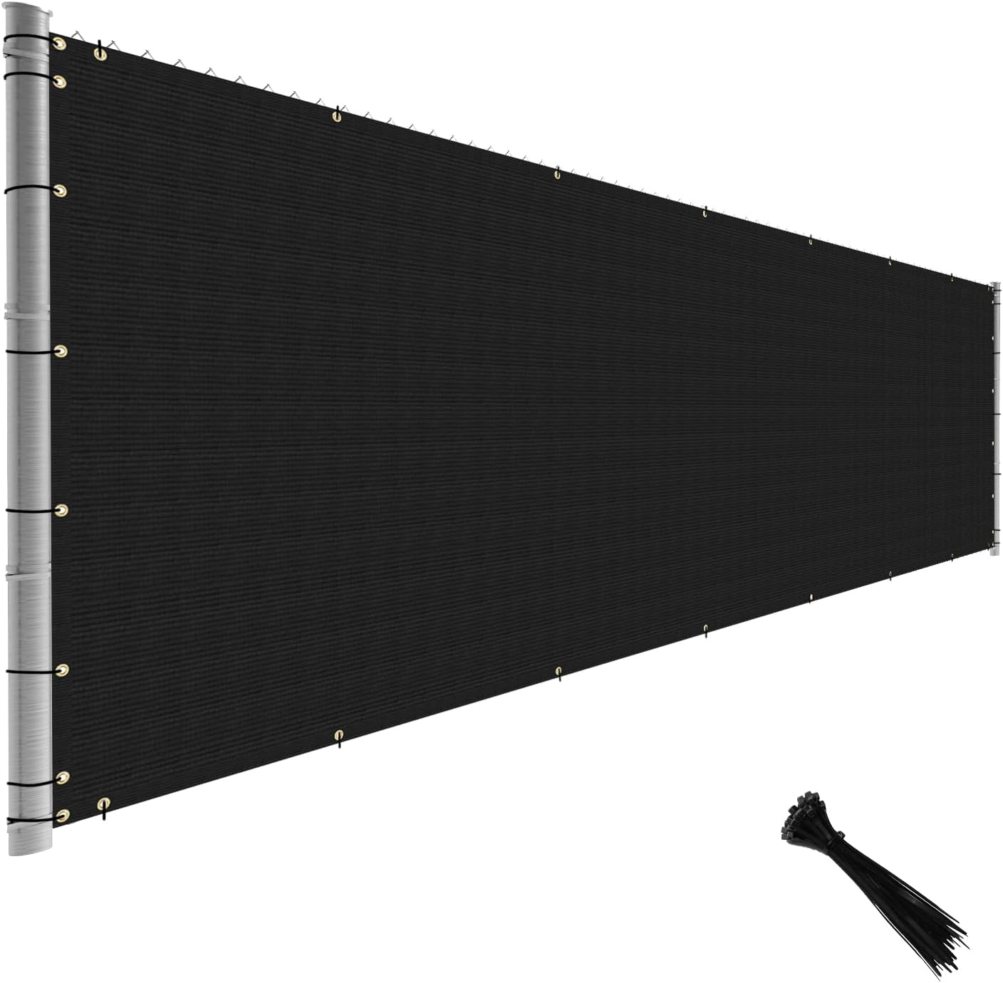 TANG Fence Privacy Screen Black 6 Feet x 62 Feet for Outdoor Use