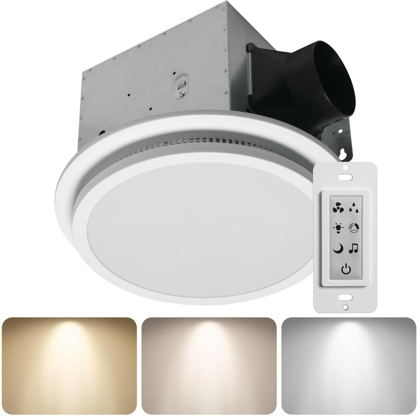 Homewerks 7130-20-BT Humidity Sensor Fan with Bluetooth Speaker