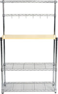 4-Tier Kitchen Standing Baker's Rack Adjustable Cart with Cutting