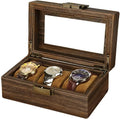 Anyasun Brown PU Leather Watch Box - Keep Your Watches Organized!