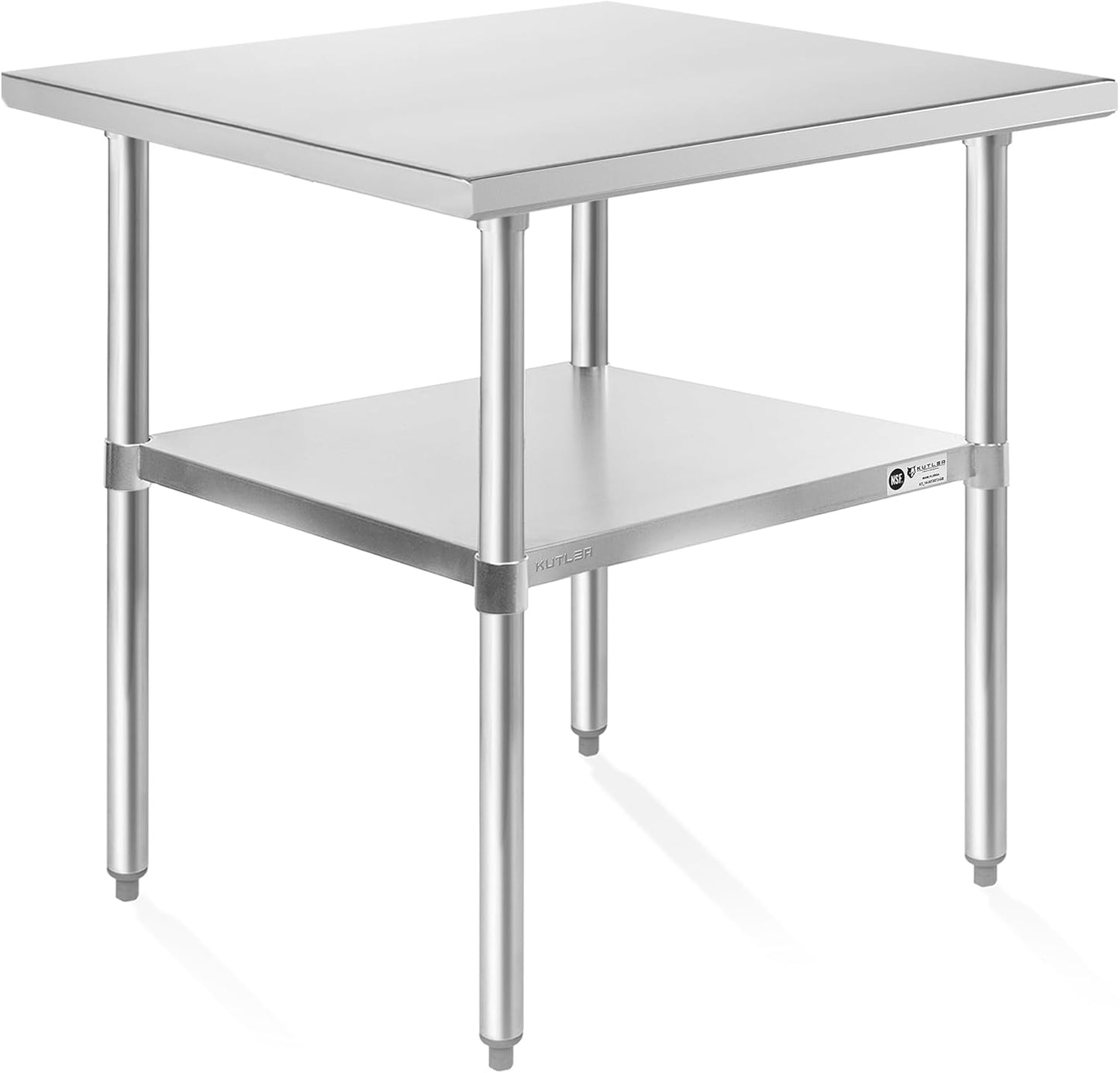 KUTLER Stainless Steel Table for Heavy Duty Kitchen Prep