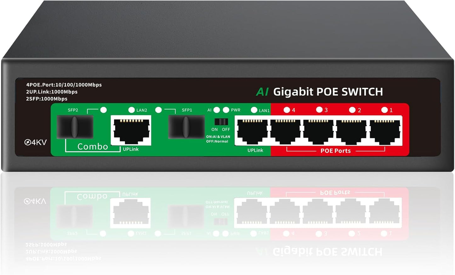 STEAMEMO 8 Port Gigabit Ethernet PoE Switch for Reliable Networking