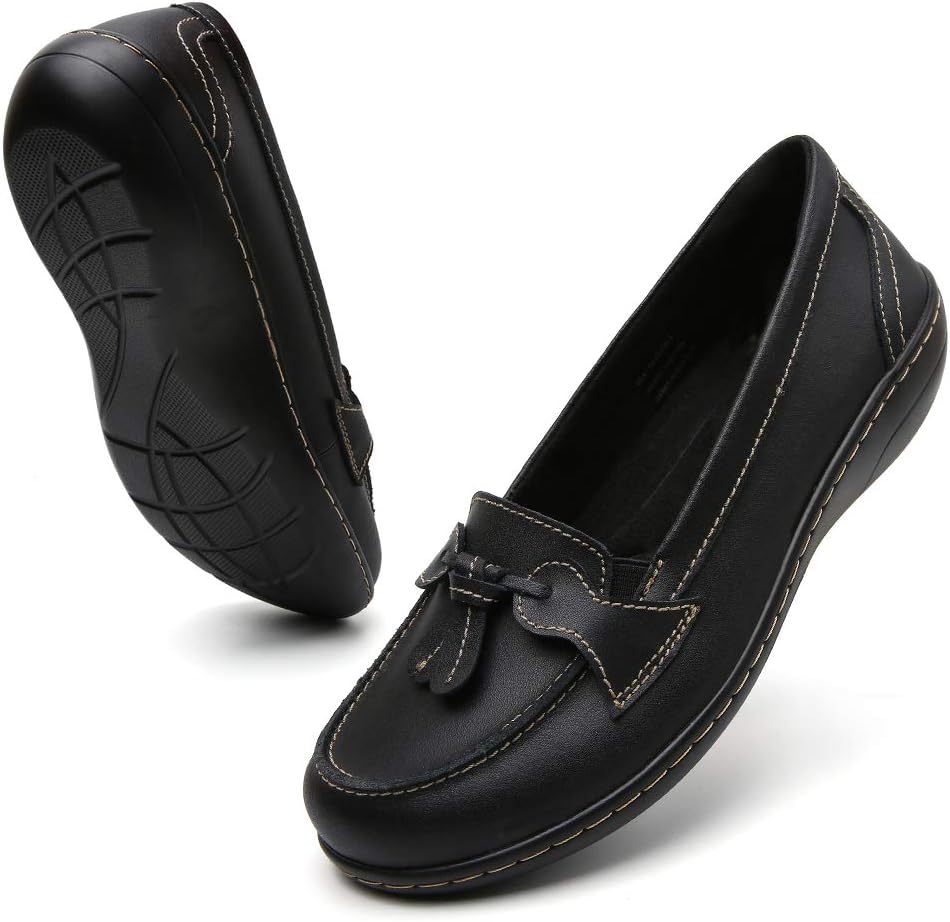 Maichal Loafers for Women Slip On Comfort Leather Dress Shoes