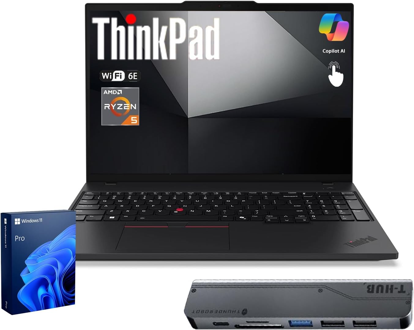 Lenovo ThinkPad E16 Business Laptop with Touchscreen and Hub