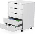 Sweetcrispy 5 Drawer Chest Mobile Storage Cabinet - Compact Organizer