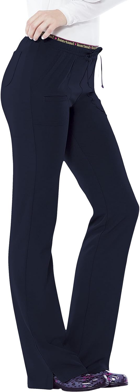 Heartsoul Drawstring Scrub Pants for Women with Flare Leg Design