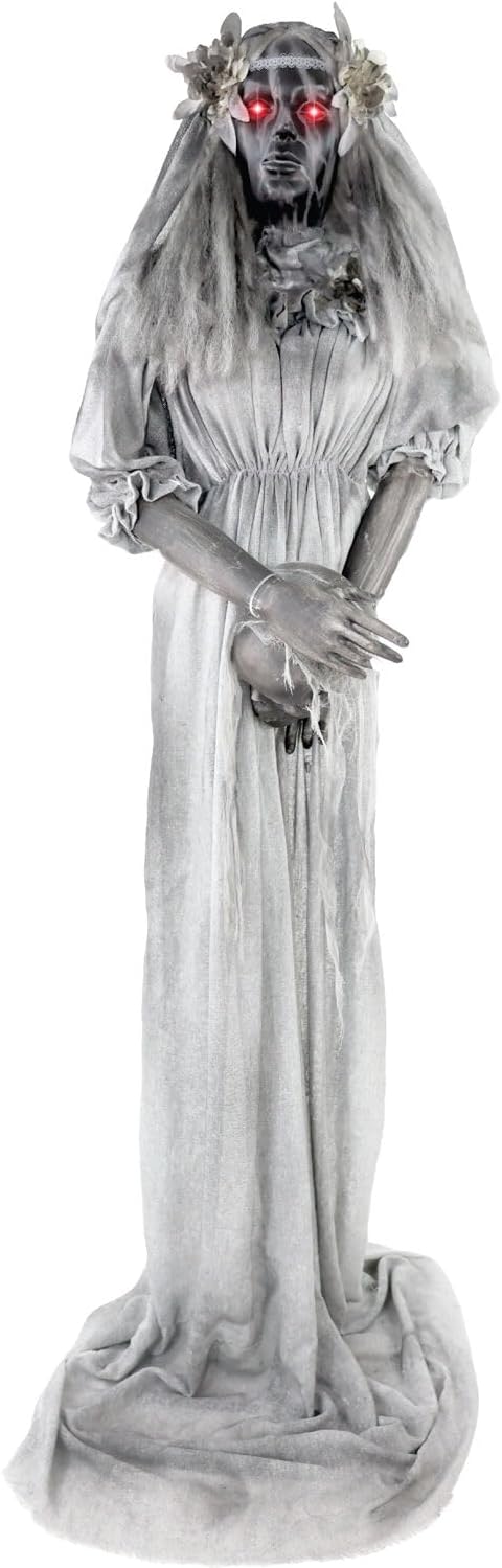 Lifesize Animatronic Scary Haunted Lady Statue for Halloween