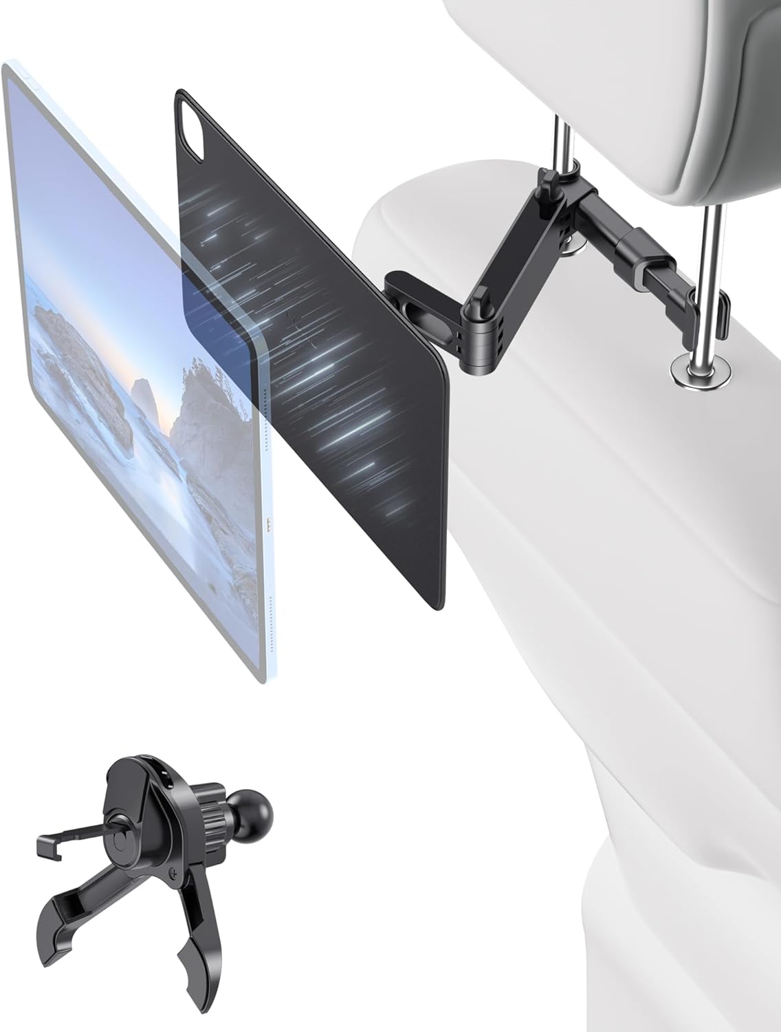 Car Headrest Magnetic Tablet Holder for iPad Pro 11 in 2024