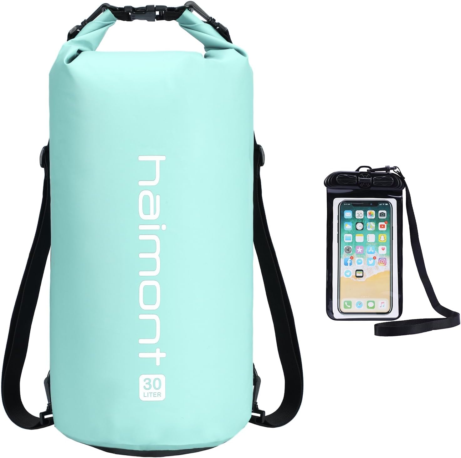 Haimont Waterproof Dry Bag + IPX8 Phone Case - Ultimate Adventure Essential