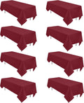 Burgundy Tablecloth 60 x 102 in Rectangular - Wrinkle Resistant