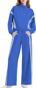 Women's 2 Piece Lounge Outfits Zip Up Sweat Set (Style W3DR)