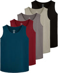 Men's Dry-Fit Muscle Tank Top 5 Pack - Athletic Moisture-Wicking Fit