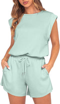 GRECERELLE Rompers For Women 2025 Summer Cap Sleeve Jumpsuit