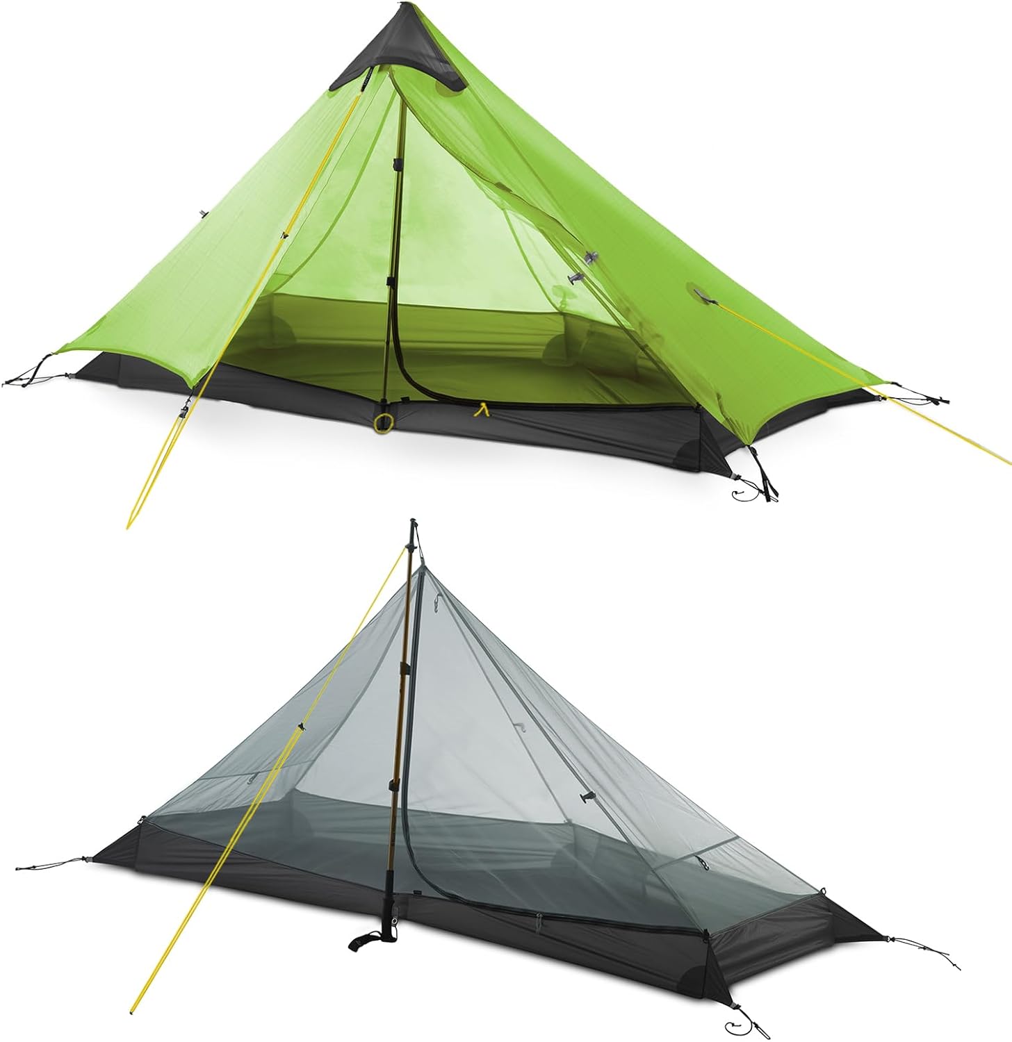 LANSHAN Ultralight Tent for 1 or 2-Person Camping Adventures