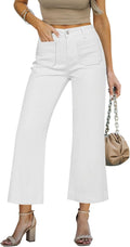 Wide Leg Cropped Jeans for Women High Waisted - Comfortable Fit Shoes