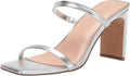 The Drop Women's Avery Square Toe Two Strap Heeled Sandal - 3in Heel