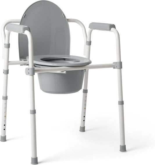 Medline 3-in-1 Steel Commode: Sturdy, Easy Assembly