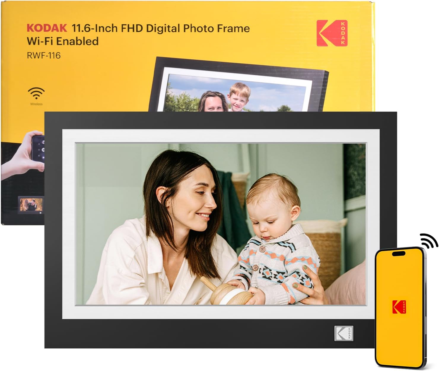KODAK WiFi Digital Picture Frame with 11.6 Inch Touchscreen