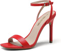 Womens High Stilettos Open Square Toe Ankle Strap Heels (Style MVSC)